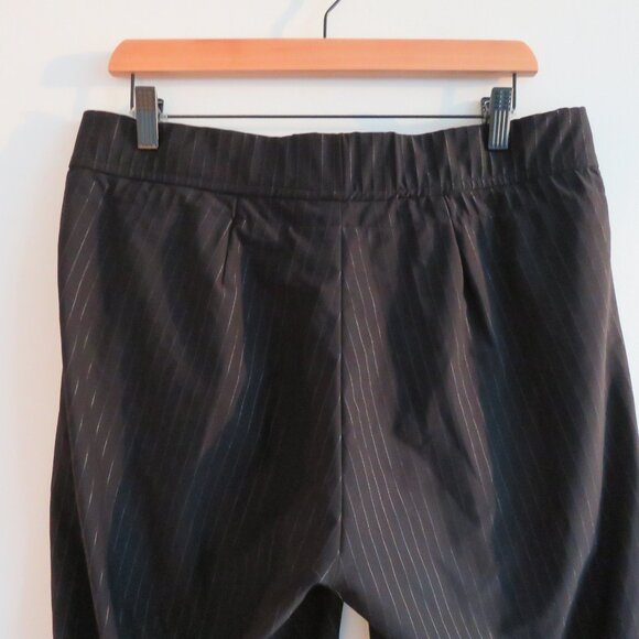 RAFFAELLO ROSSI Candy Pants in Black Pinstripe Travel Lounge Athleisure Sz 14 - Picture 11 of 14